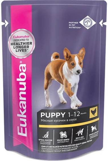 Eukanuba Puppy курица в соусе пауч для щенков 85 г