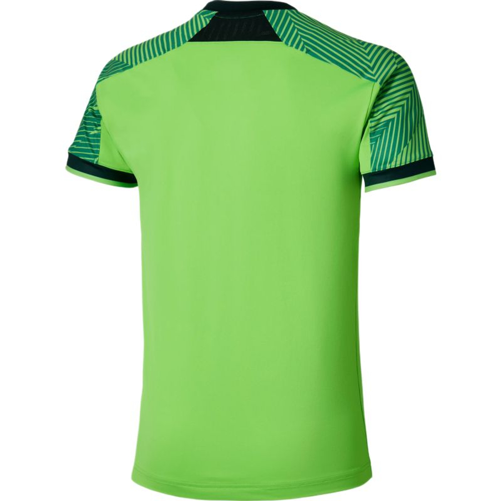 Мужская теннисная футболка Mizuno Stargazer Shadow Short-Sleeve - glowing apple