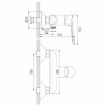 Смеситель для душа 35k MIXLINE МЛ29-07(ML29-07) "Комфорт"