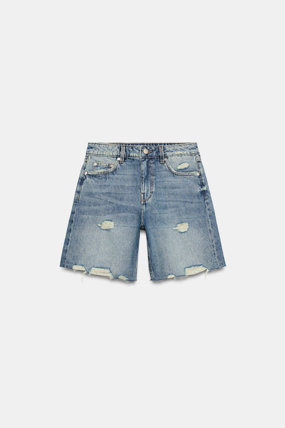 ДЖИНСОВЫЕ ШОРТЫ Z1975 С РАЗРЕЗАМИ — ZARA