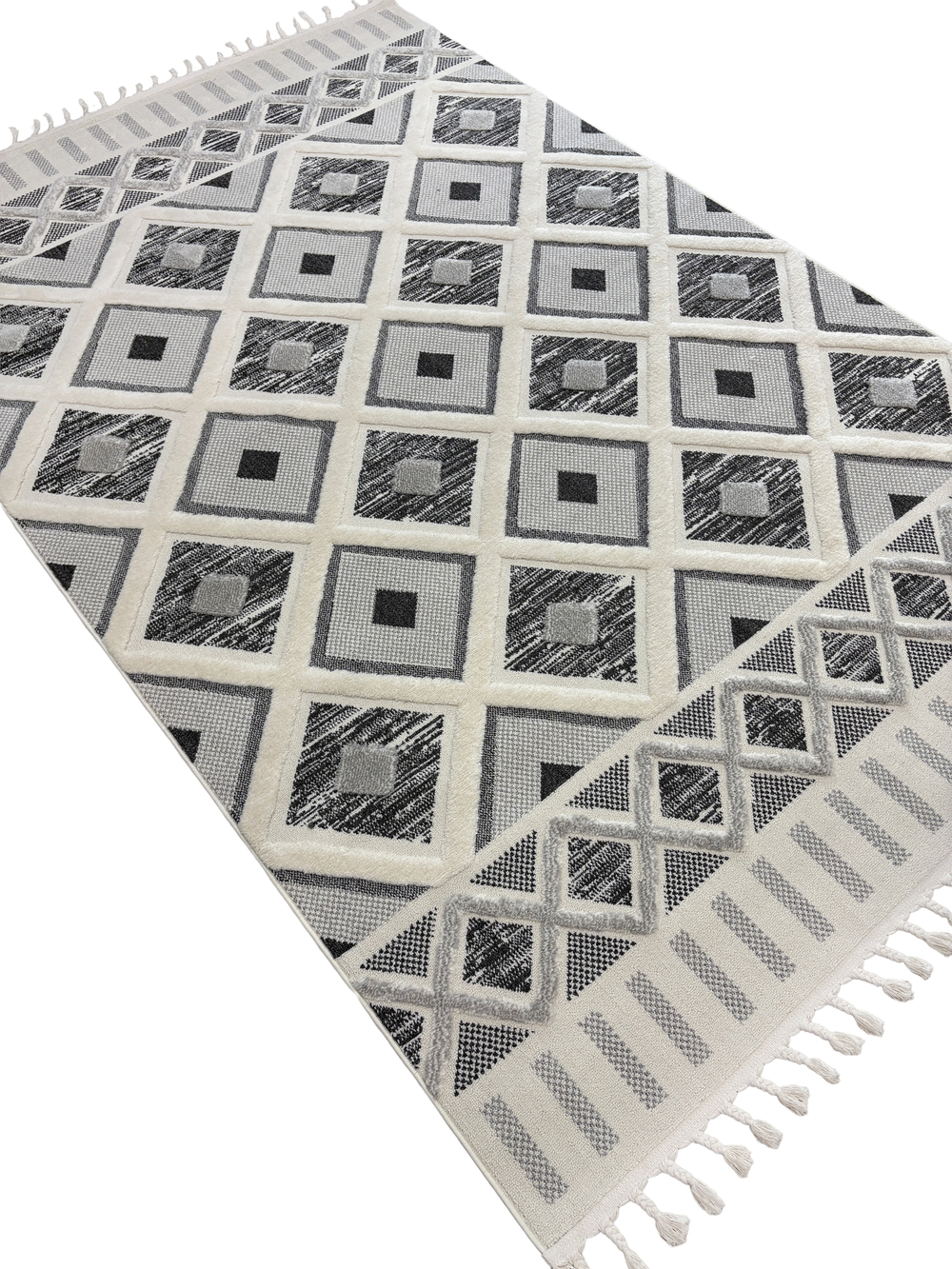Ковер VECENZA B0242A  ANTHRACITE / CREAM Прямоугольник