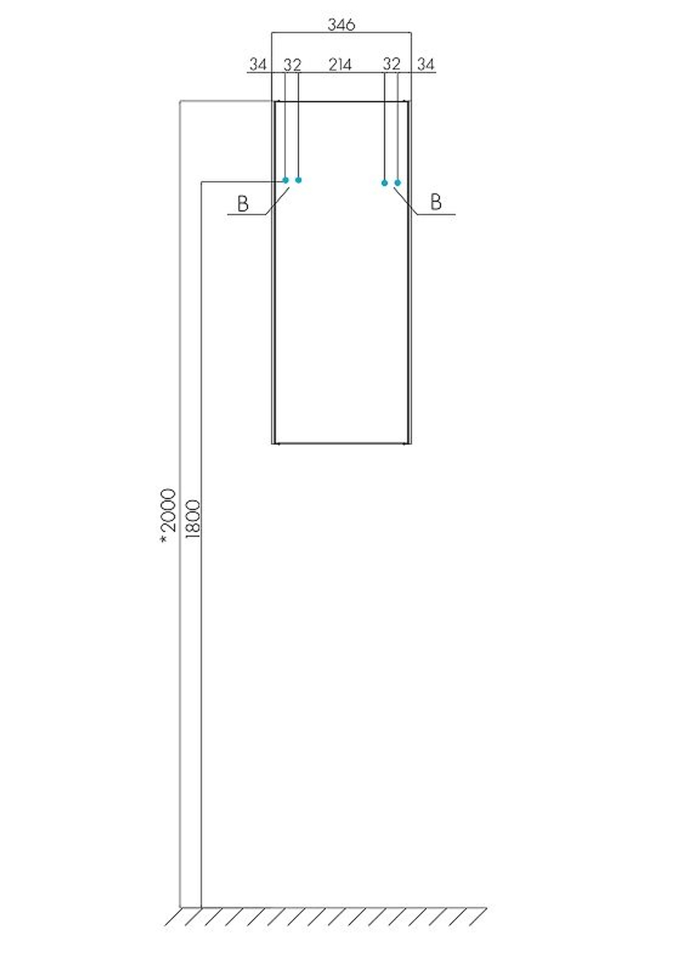 Пенал подвесной AQUATON Асти 35 Белый Ясень шимо (1A262903AX010)