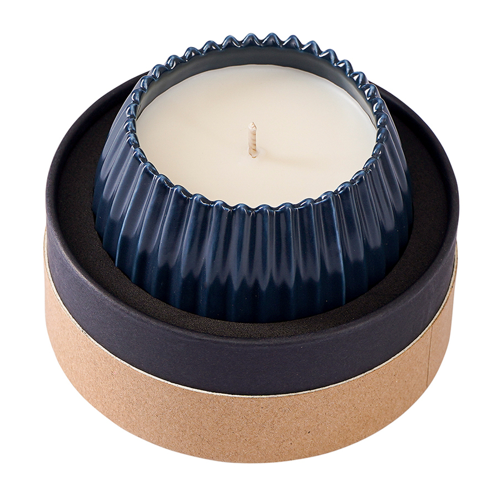 Свеча ароматическая Tkano Edge Cypress Jasmine & Patchouli синяя 30ч