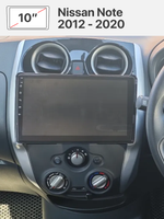 Переходная рамка 10" и комплект проводов для Nissan Note 2012 - 2020 в комплектации со штатной камерой