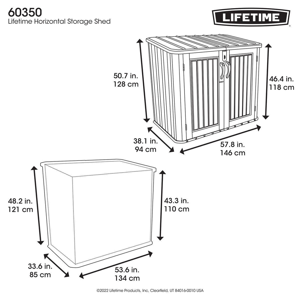 Ящик пластиковый LifeTime WoodLook 1380 л
