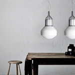 Pendant design lamp  AEROSTAT by Fabbian (Black)