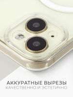 Чехол BROSCORP для Apple iPhone 15 (арт.IP15-TPU-PC-MAGSAFE-CLEAR )