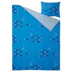 Комплект постельного белья IKEA BLAVINGAD (БЛОВИНГАД), Детский, Синий с рисунком, 150х200, 50х80 см