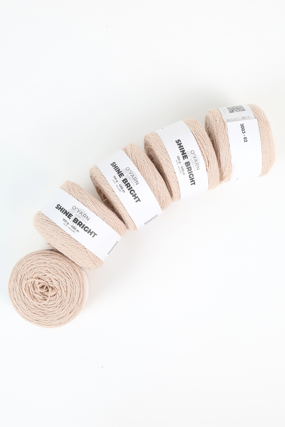 Пряжа O'Yarn SHINE BRIGHT однотонная, 100г