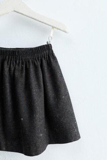 ZARA TIMELESS — ШЕРСТЯНАЯ ЮБКА, СЕРОВАТО-КОРИЧНЕВЫЙ