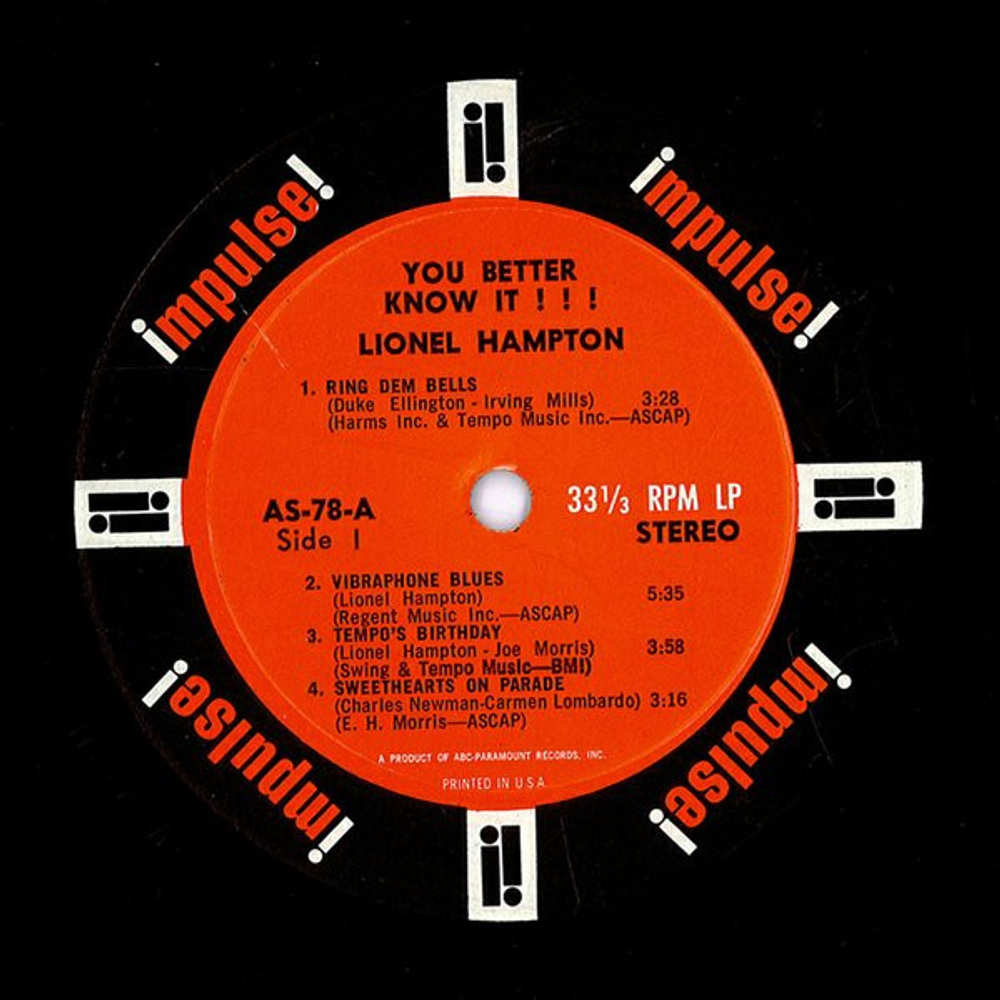Lionel Hampton - You Better Know It - US OG Impulse Stereo