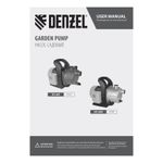 Насос садовый поверхностный Denzel GPL600, 600 Вт, 3000 л/ч, подъем 35 м, пластик