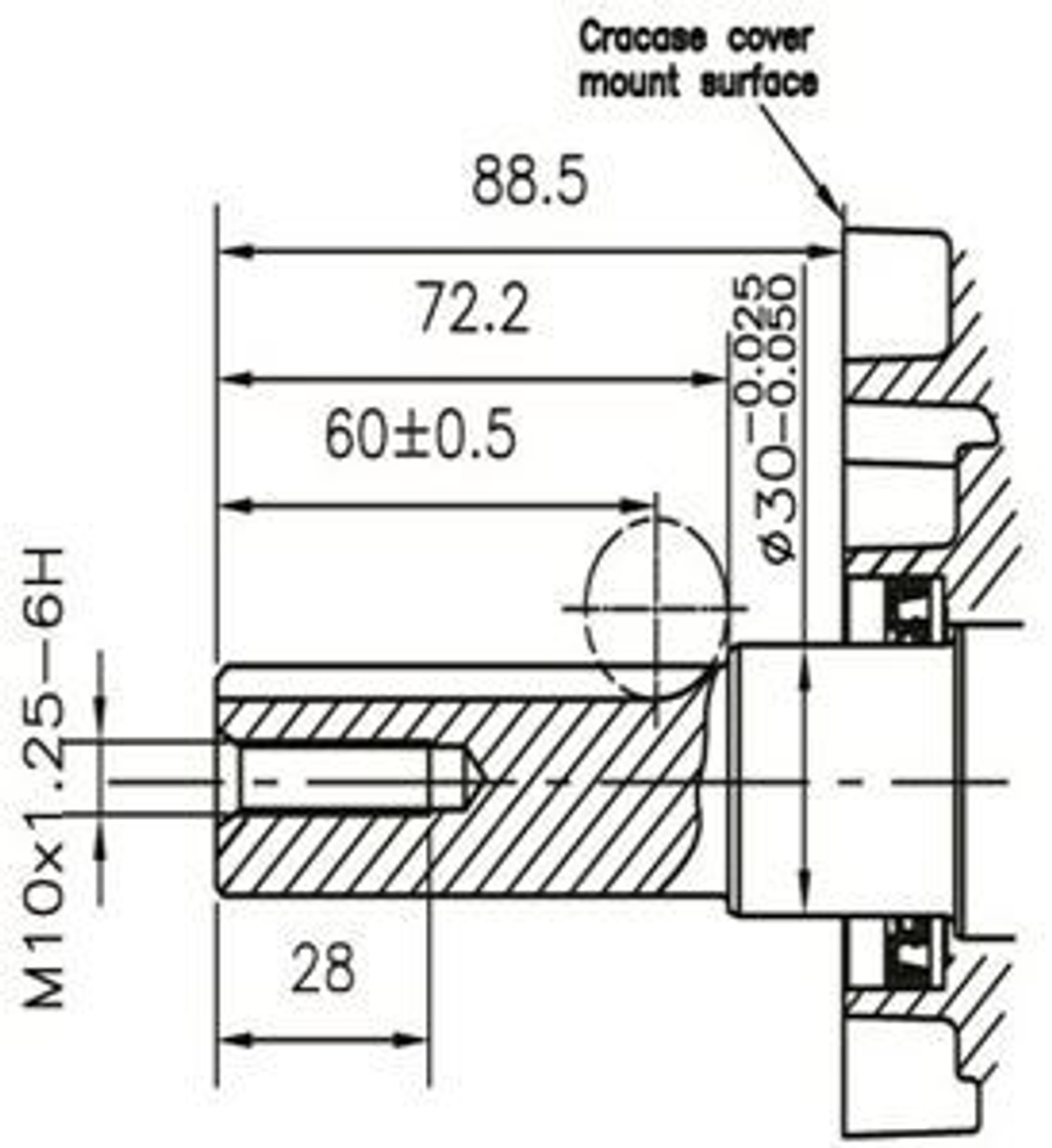 Двигатель дизельный TSS Excalibur 186FA - K1 (вал цилиндр под шпонку 25./72.2 / key)