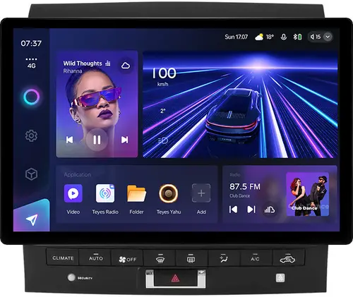 Магнитола для Toyota Land Cruiser 200 2012-2015 (климат на ШГУ) - Teyes CC3-2K монитор 13", QLED+2K, Android 10, Быстрая, 4G SIM-слот, CarPlay