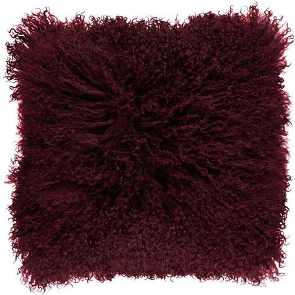 Подушка Tibetan Burgundy Подушка мех тибетской Natures Collection 40x40 Бордовый
