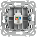 FLITE Розетка компьютерная RJ45 категория 5Е UTP РК5е-1-0-ФлЧ черный IEK