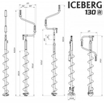 Ледобур ICEBERG-EURO 130(R)-1300 v2.0 (правое вращение)