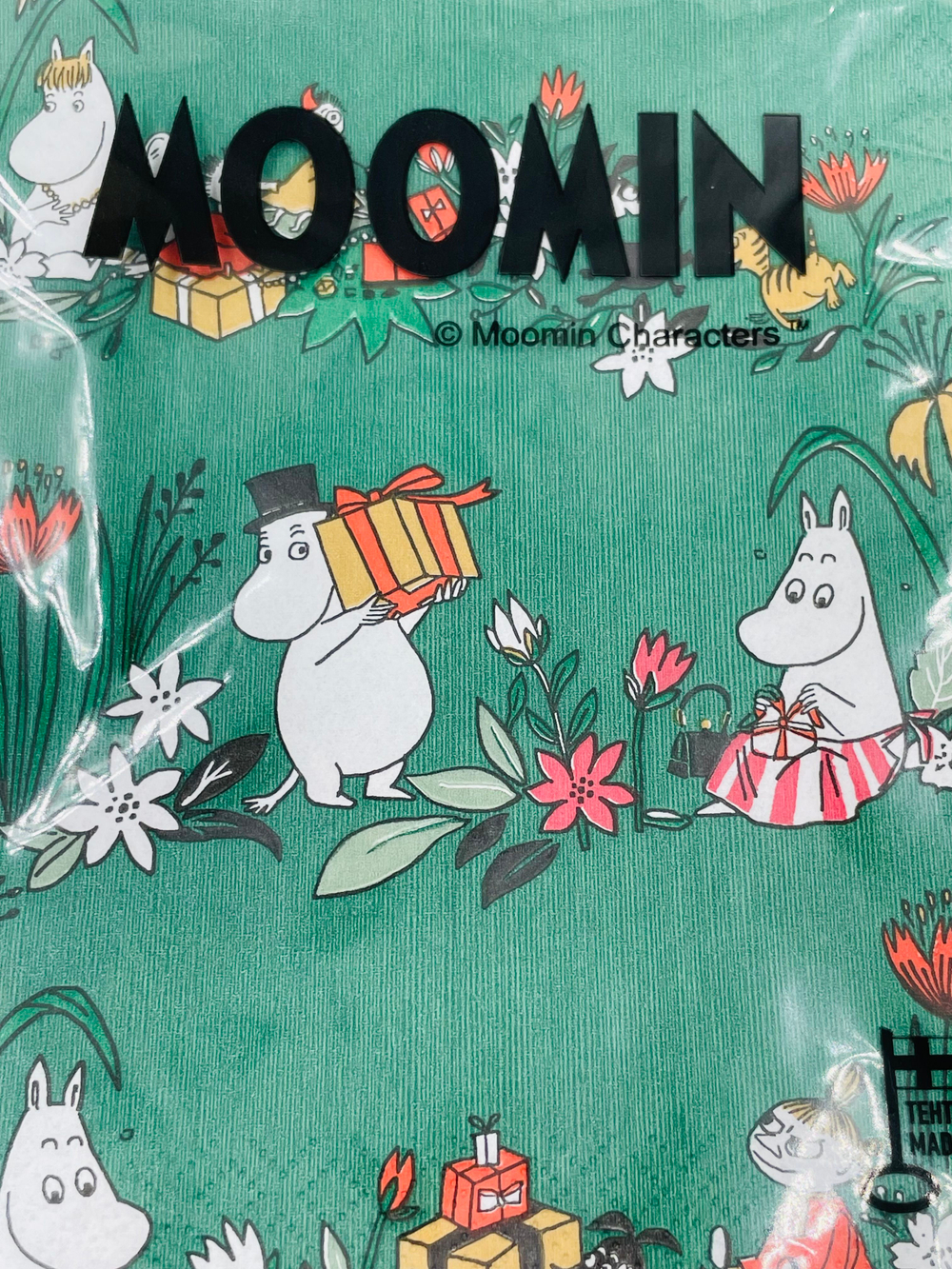 Салфетки бумажные Moomin, Misteli, темно-зеленого цвета 33х33 см, 20 салфеток (из Финляндии)