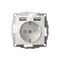 Розетка с USB A+A с заземлением и защитными шторками Systeme Electric AtlasDesign Жемчуг ATN000430