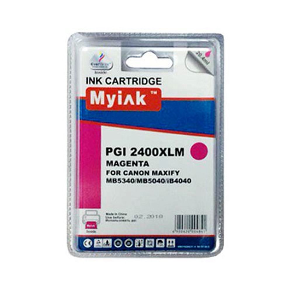 Картридж MyInk, аналог CANON PGI-2400XLM для MAXIFY MB5340/MB5040/iB4040 Magenta (20,4ml, Pigment)