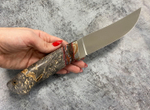 Нож Хищник, Bohler S390, макумэ ганэ, зуб мамонта, кап.клена