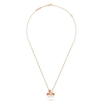 Подвеска Van Cleef & Arpels Frivole, small model в розовом золоте с бриллиантом