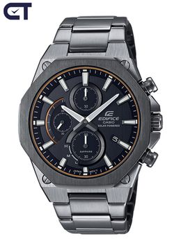 Casio EFS-S570DC-1A Edifice часы наручные мужские — тонкий солнечный хронограф с сапфировым стеклом