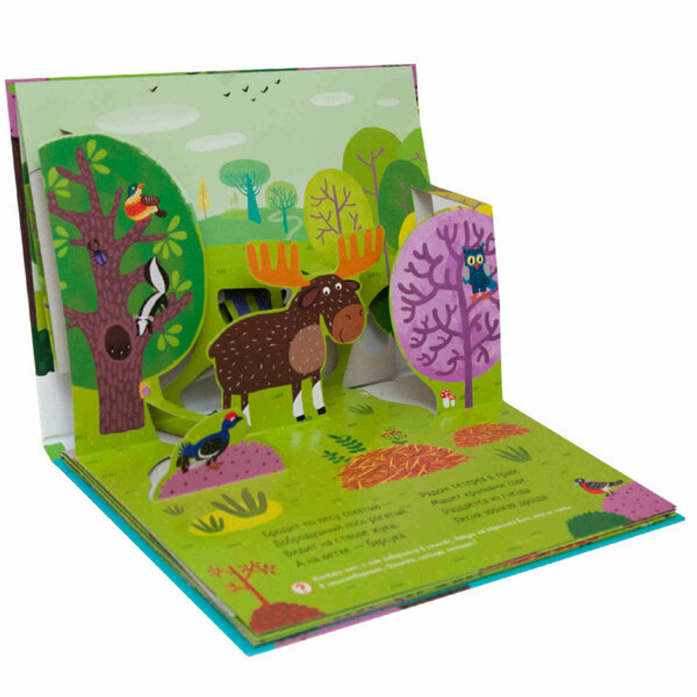 Книжка панорамка. На опушке леса 3+