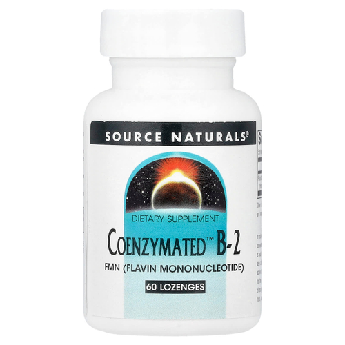 Source Naturals, Coenzymated™, витамин B2, 60 пастилок (18 мг в 1 пастилке)