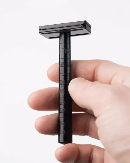 Т-образная бритва (станок) Henson Shaving AL13 v2.0, черная, Mild