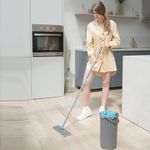 Комплект для уборки: швабра, ведро 8 л/7 л двухкамерное с отжимом, насадка, LIGHT MOP, MILEY, 901-618