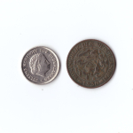 Набор монет. Нидерланды 2 шт. 10 цент 1973 г. 1 цент 1938 г. UNC-XF