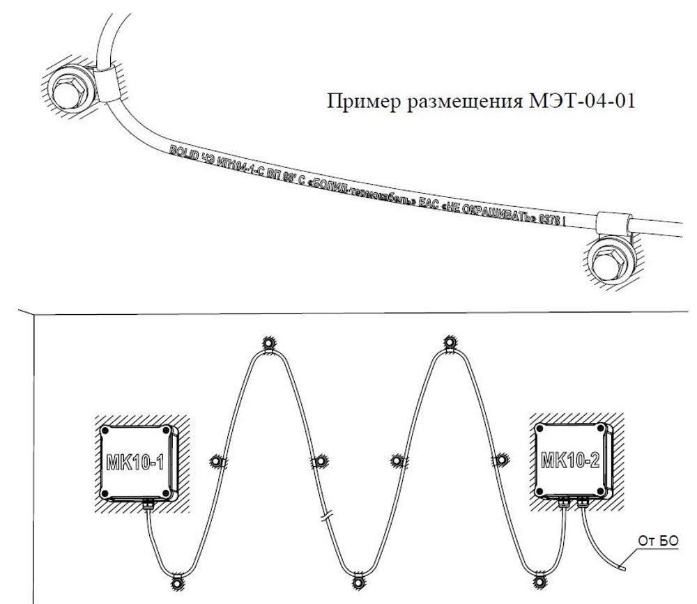 МЭТ-04-01 - Пластиковый хомут для крепления термокабеля, цена за 10 шт.