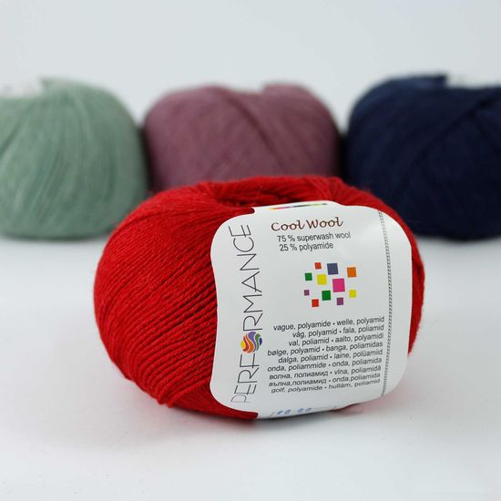 Пряжа Cool Wool 4-ply PERFORMANCE (75% шерсть супервош, 25% полиамид)