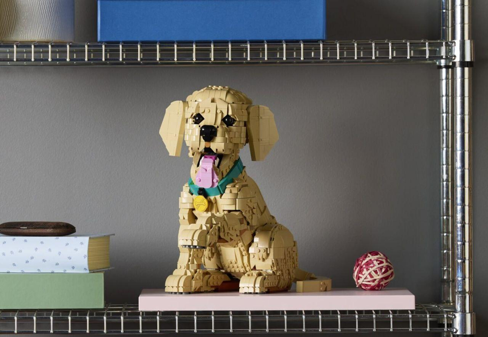 Конструктор Лего айконс Щенок золотистого ретривера 11384 | LEGO Icons Golden Retriever Puppy 2102 детали 18+