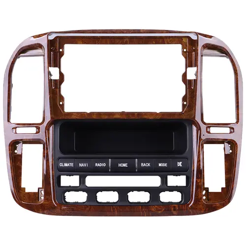 Комплект рамки с разъёмами 9" Lexus LX470 For Toyota Land Cruiser LC 100 (F4) 1998-2003 климат на цветном экране, дерево с кнопками