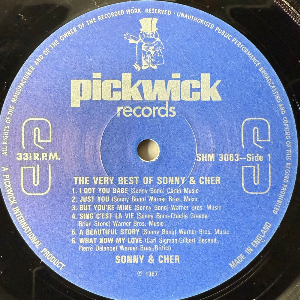 Sonny & Cher ‎– The Very Best Of Sonny And Cher (Англия 1981г.)