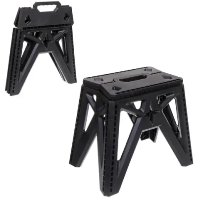 Табурет складной PL-204L, 38*27*34 см, до 100 кг, черный