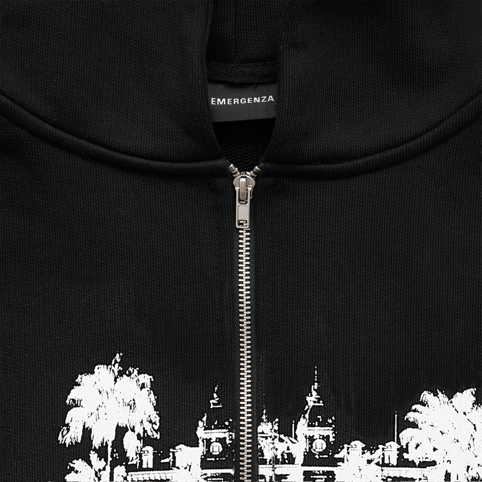 CASINO ZIP-UP HOODIE OVERSIZED