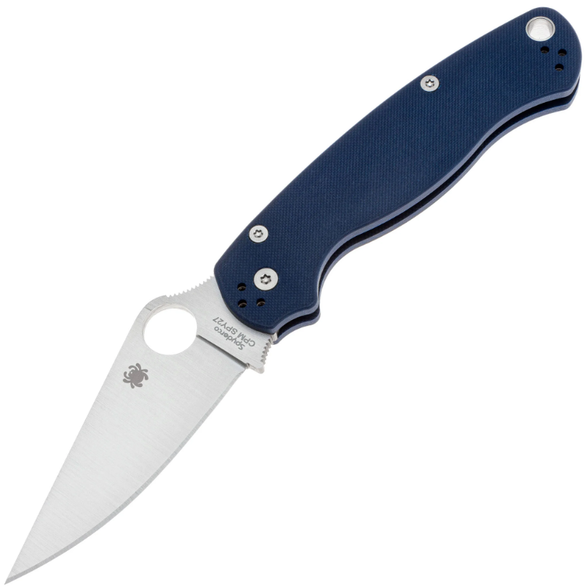 Цена наСкладной нож Spyderco Paramilitary 2, сталь SPY27, рукоять Cobalt Blue G10