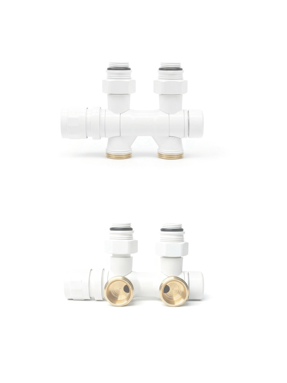 Комплект термостатический универсальный Thermo, 1/2" x 3/4", с термоголовкой, белый