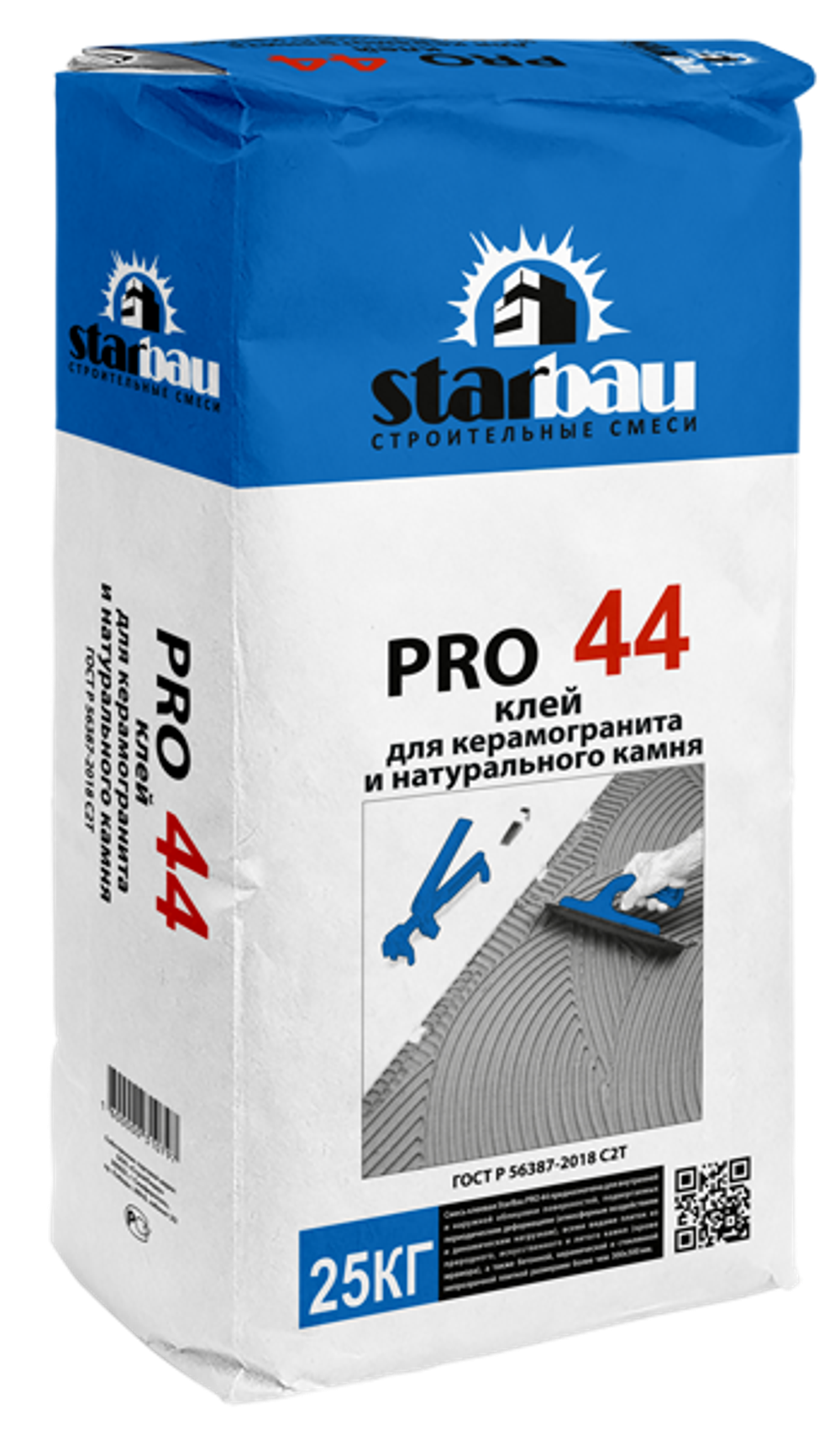 StarBau PRO 44 Клей для керамогранита и нат. камня С2 T (25 кг)