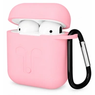 Чехол для Airpods 1/2 Gurdini прорезиненный soft touch Розовый