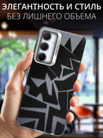 Дизайнерский чехол из пластика для SAMSUNG GALAXY A35 с усиленной защитой камеры и глянцем