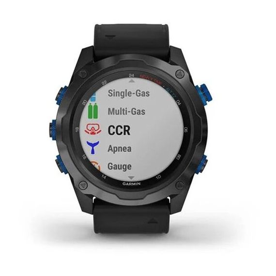 Умные часы - дайвинг компьютер Garmin Descent MK2i титановые с DLC-покрытием и черным ремешком
