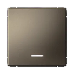 Выключатель кнопочный одноклавишный с подсветкой Systeme Electric ArtGallery Мокко GAL000616