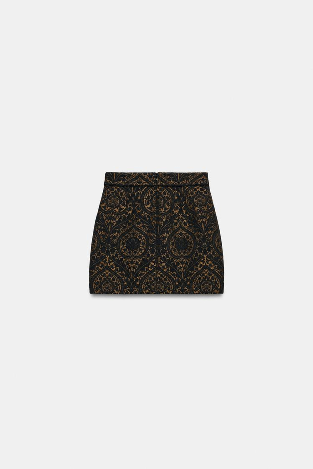 ZARA ЖАККАРДОВАЯ ЮБКА — ZW COLLECTION, ЧЕРНЫЙ