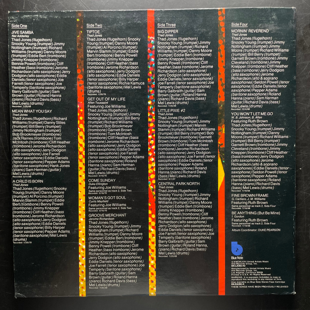 Thad Jones / Mel Lewis – Thad Jones / Mel Lewis 2LP (США 1975г.)
