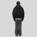 Бомбер Alpha Industries MA-1 Hooded Logo Oxford Black (Черный)