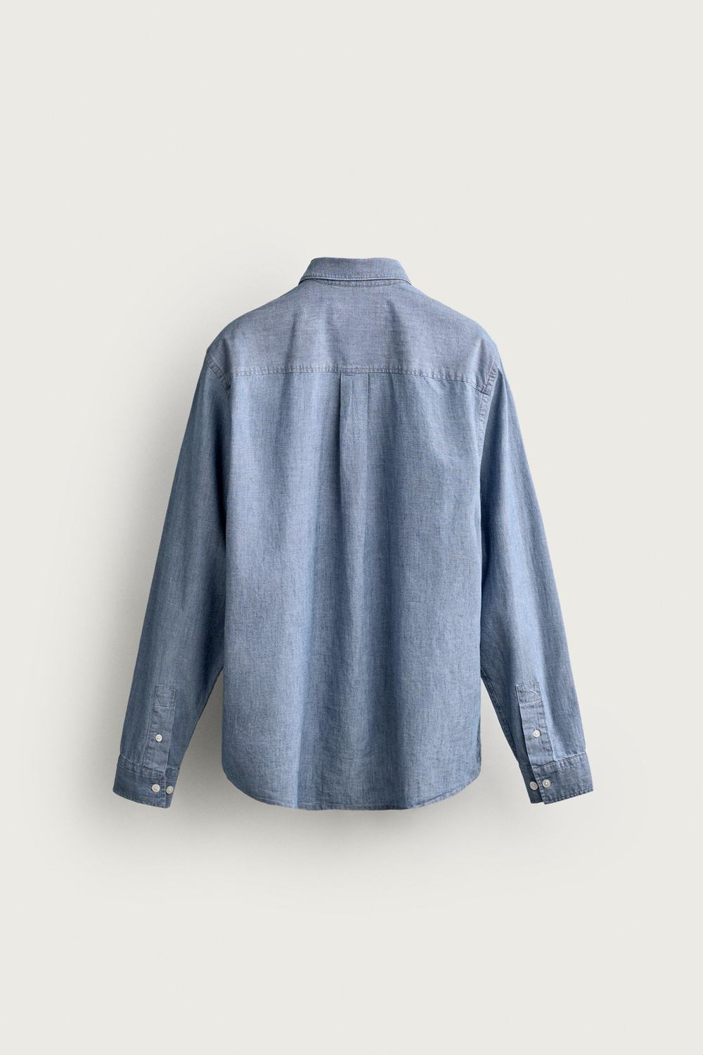 РУБАШКА REGULAR FIT ИЗ ШАМБРЕ С КАРМАНАМИ — ZARA